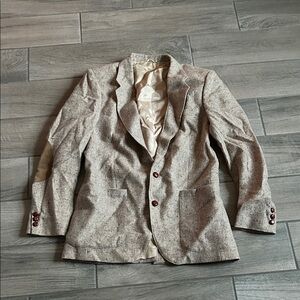 Women's Beige Blazer with Button Accents